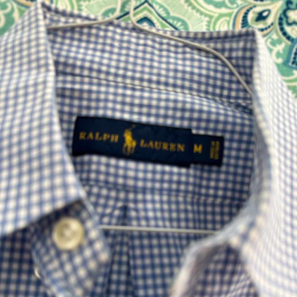 Ralph Lauren Blue and White Gingham Shirt